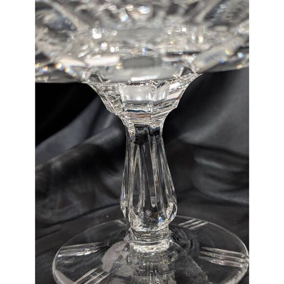 Vintage American Brilliant Cut Rare 2 Piece 1880's Glass Empergne - Picture 6 of 9